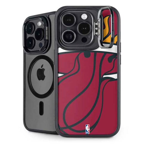 NBA Miami Heat Large Logo iPhone 15 Pro Kickstand Case